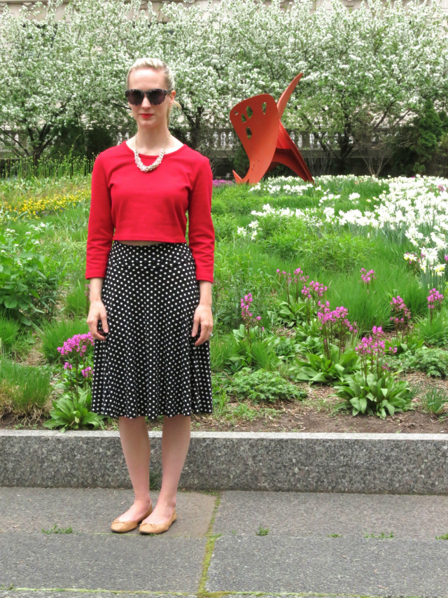 crop top with midi skirt, crop top with high waisted skirt, oversized hepcat sunglasses, kate spade saturday